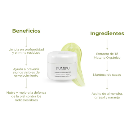 MATCHA LUXURIOUS FACE WASH - Limpiador Facial de Alta Hidratación