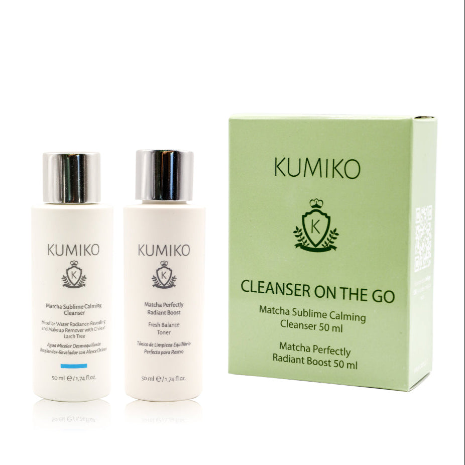 Set limpieza facial travel size con matcha Kumiko Chile