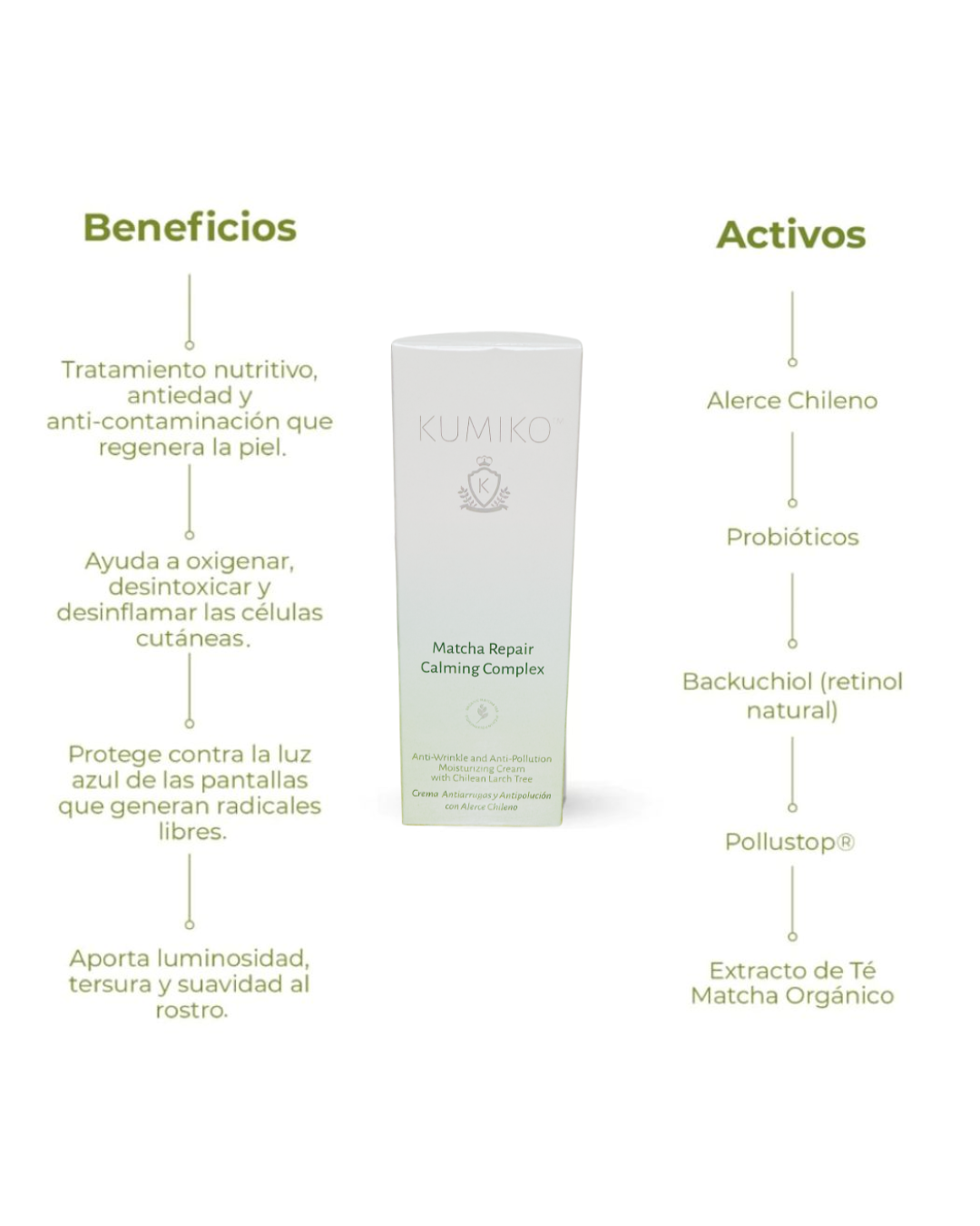 Matcha Repair Calming Complex | 50ml Airless – LIMITED EDITION - Crema antiarrugas y antipolución con alerce chileno